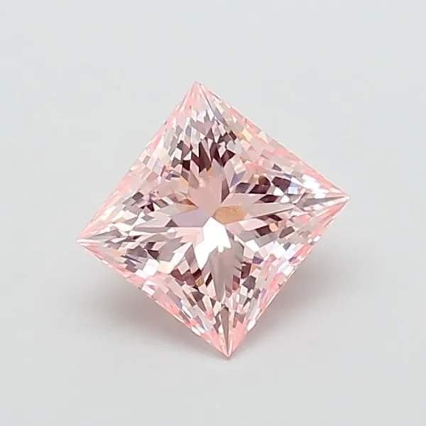 2.02ct PRINCESS Fancy Intense Pink VVS2 Coloured Lab diamond