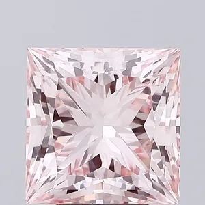 5.01ct PRINCESS Fancy Intense Pink VVS2 Coloured Lab diamond