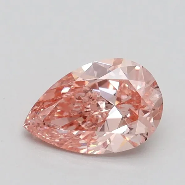 0.71ct PEAR Fancy Intense Pink SI1 Coloured Lab diamond