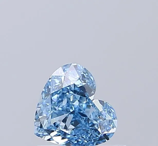 0.72ct HEART Fancy Vivid Blue VVS2 Coloured Lab diamond