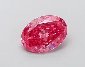 1.03ct OVAL Fancy Vivid Pink VS1 Coloured Lab diamond