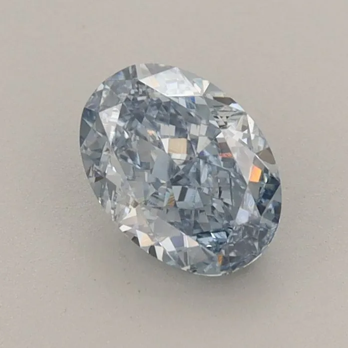 0.87ct OVAL Fancy Intense Blue VS1 Coloured Lab diamond