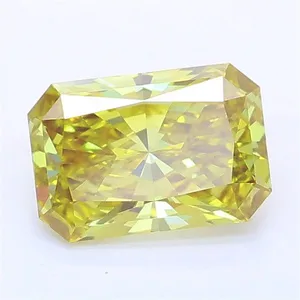 1.07ct RADIANT Fancy Vivid Yellow VVS2 Coloured Lab diamond
