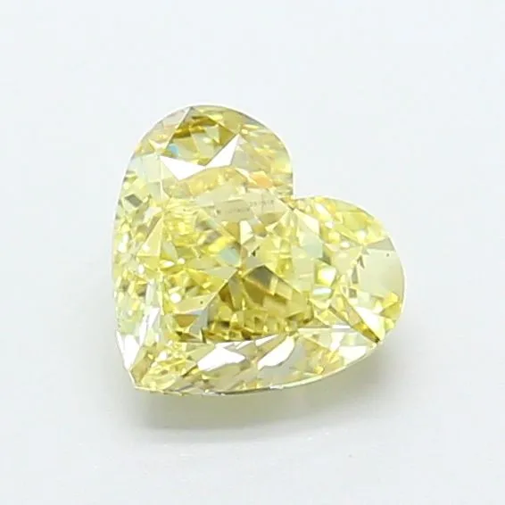 1.04ct HEART Fancy Light Yellow VS2 Coloured Lab diamond