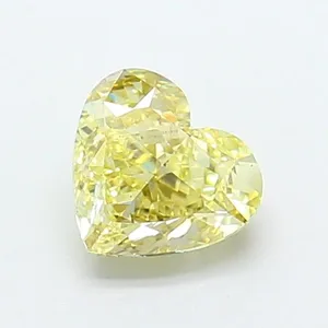 1.04ct HEART Fancy Light Yellow VS2 Coloured Lab diamond