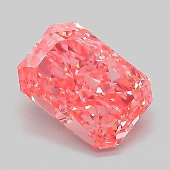 1.06ct RADIANT Fancy Vivid Pink VVS2 Coloured Lab diamond