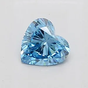 0.73ct HEART Fancy Vivid Blue VS1 Coloured Lab diamond