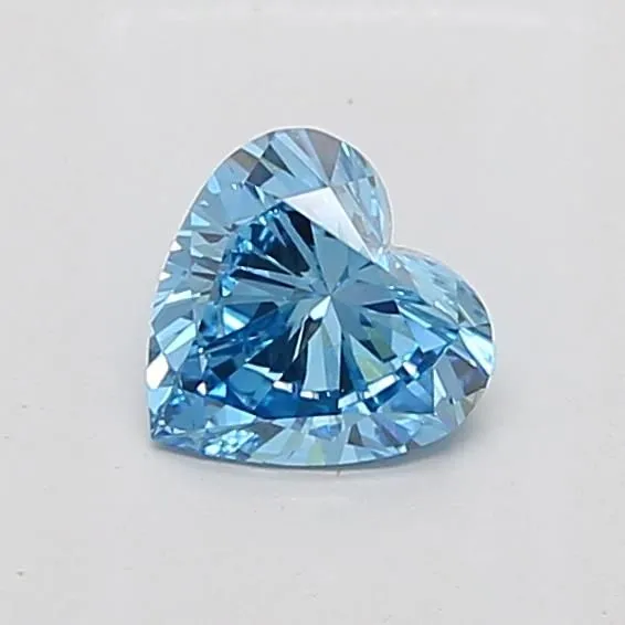 0.73ct HEART Fancy Vivid Blue VS1 Coloured Lab diamond