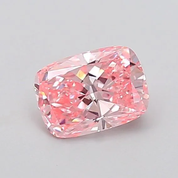 1.09ct CUSHION Fancy Vivid Pink VS1 Coloured Lab diamond
