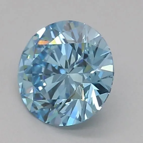 0.42ct ROUND Fancy Vivid Blue VVS1 Coloured Lab diamond