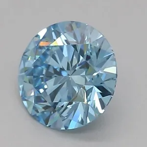 0.42ct ROUND Fancy Vivid Blue VVS1 Coloured Lab diamond