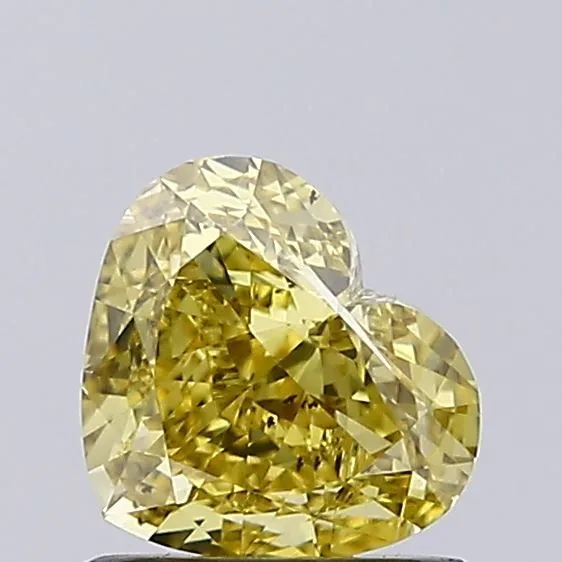 1.07ct HEART Fancy Intense Yellow VS1 Coloured Lab diamond