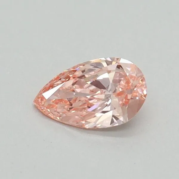 0.3ct PEAR Fancy Vivid Pink VS1 Coloured Lab diamond