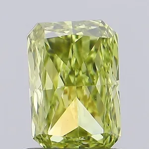 0.74ct RADIANT Fancy Yellow VS1 Coloured Lab diamond