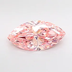 1.46ct MARQUISE Fancy Vivid Pink VVS2 Coloured Lab diamond