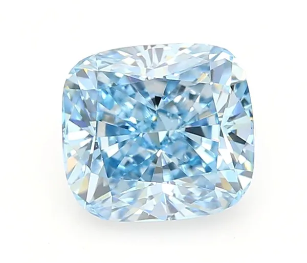 1.08ct CUSHION Fancy Vivid Blue VVS2 Coloured Lab diamond
