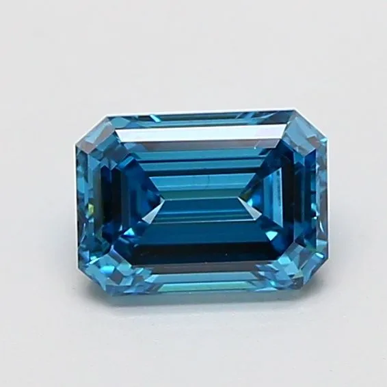 1.01ct EMERALD Fancy Vivid Blue VS1 Coloured Lab diamond