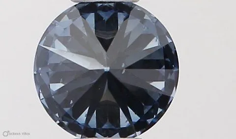 0.34ct ROUND Fancy Vivid Blue SI1 Coloured Lab diamond