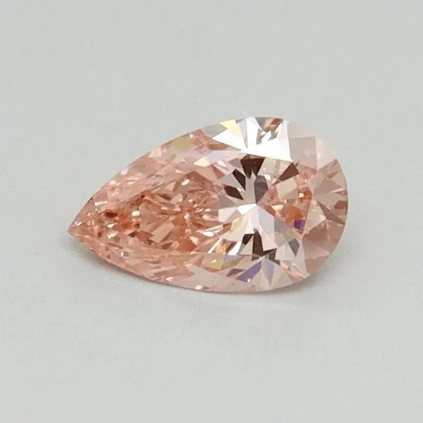 0.32ct PEAR Fancy Vivid Pink VS1 Coloured Lab diamond