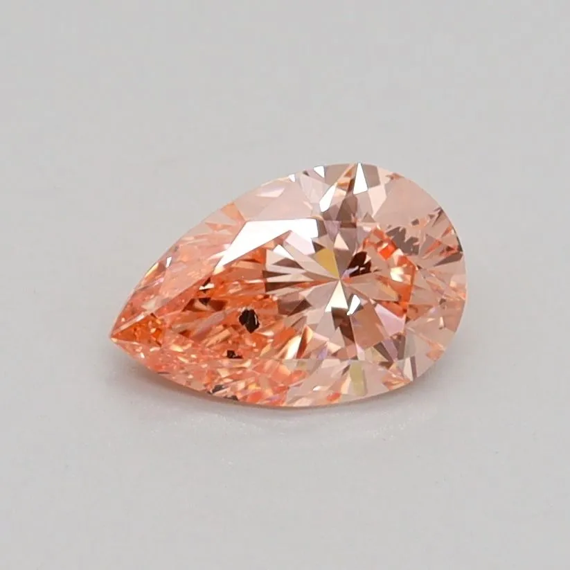 0.57ct PEAR Fancy Intense Pink SI2 Coloured Lab diamond