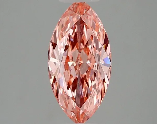 1.05ct MARQUISE Fancy Vivid Pink VVS2 Coloured Lab diamond