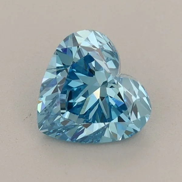 1.17ct HEART Fancy Vivid Blue VVS2 Coloured Lab diamond