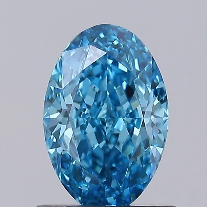 1.03ct OVAL Fancy Vivid Blue VVS2 Coloured Lab diamond