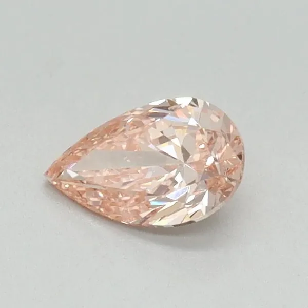 0.4ct PEAR Fancy Vivid Pink VS2 Coloured Lab diamond