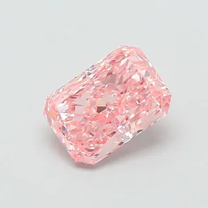 1.1ct RADIANT Fancy Vivid Pink VS1 Coloured Lab diamond