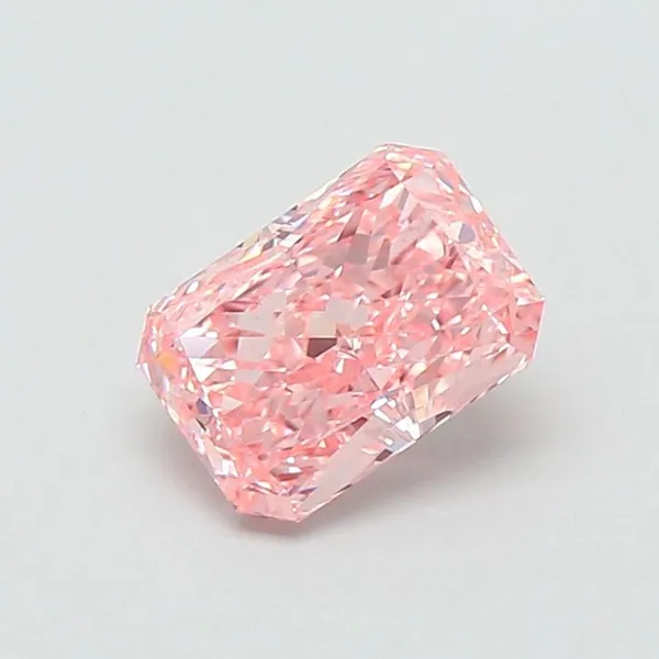 1.1ct RADIANT Fancy Vivid Pink VS1 Coloured Lab diamond