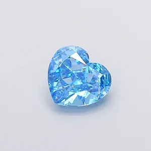 1.11ct HEART Fancy Vivid Blue VVS2 Coloured Lab diamond