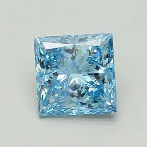 2.64ct PRINCESS Fancy Vivid Blue VS1 Coloured Lab diamond