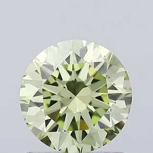 0.83ct ROUND Fancy Light Greenish Yellow VS2 Coloured Lab diamond
