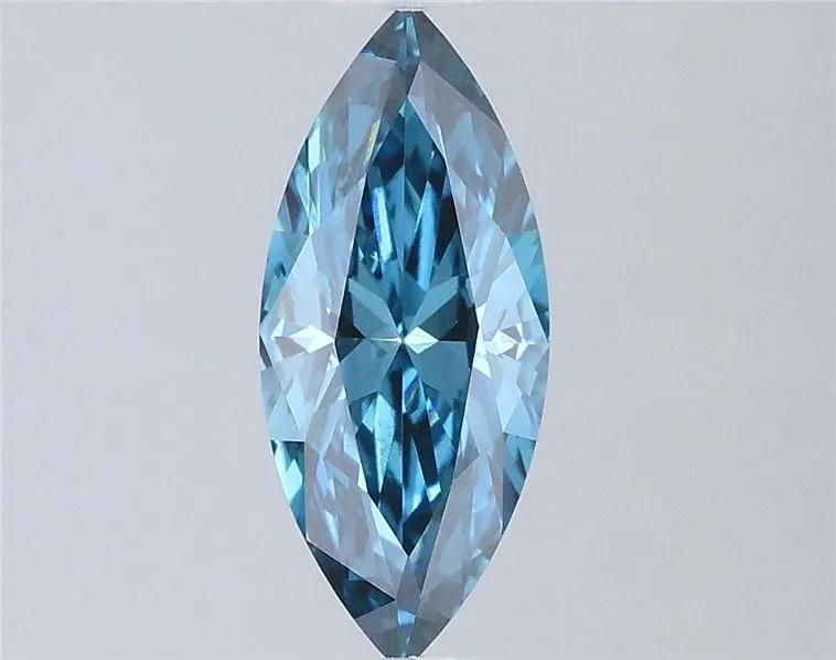0.76ct MARQUISE Fancy Vivid Blue VS1 Coloured Lab diamond