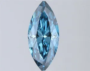 0.76ct MARQUISE Fancy Vivid Blue VS1 Coloured Lab diamond