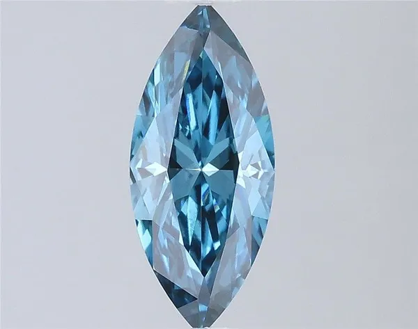 0.76ct MARQUISE Fancy Vivid Blue VS1 Coloured Lab diamond