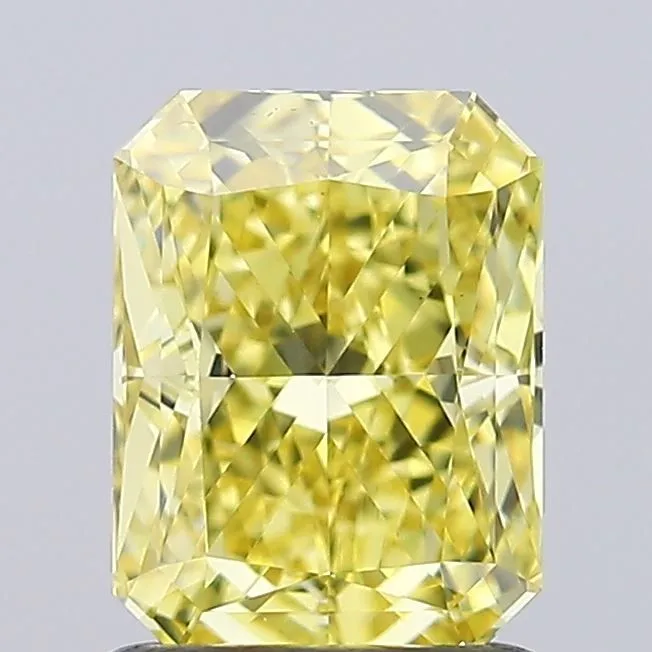 1.28ct RADIANT Fancy Intense Yellow VS1 Coloured Lab diamond