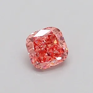0.33ct CUSHION Fancy Vivid Pink VS2 Coloured Lab diamond