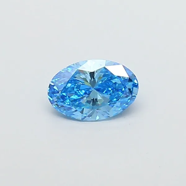 1ct OVAL Fancy Vivid Blue SI1 Coloured Lab diamond