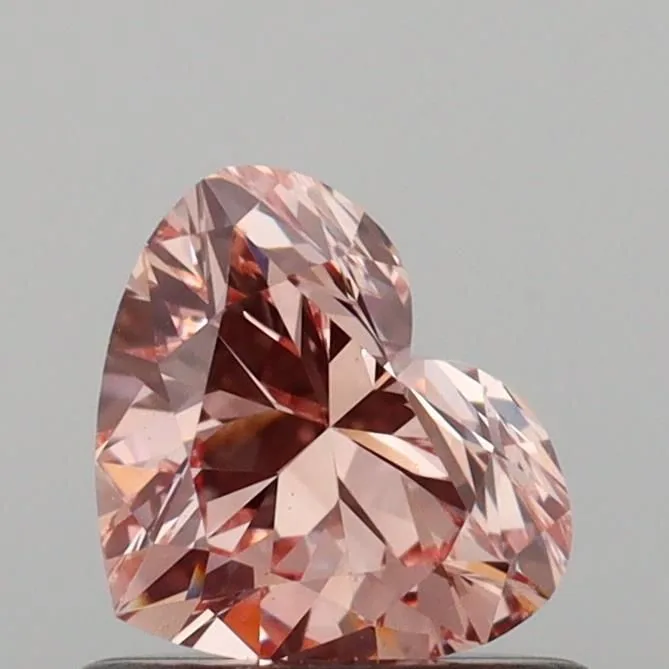 0.58ct HEART Fancy Intense Pink VS1 Coloured Lab diamond