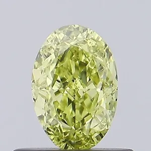 0.57ct OVAL Fancy Yellow VS1 Coloured Lab diamond