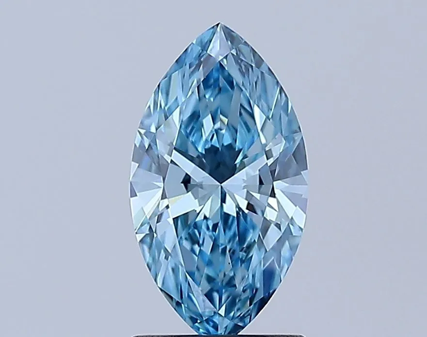 1.13ct MARQUISE Fancy Vivid Blue VS1 Coloured Lab diamond