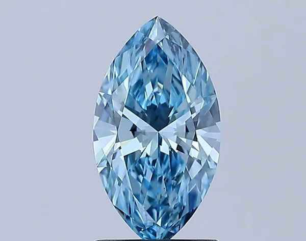 1.13ct MARQUISE Fancy Vivid Blue VS1 Coloured Lab diamond
