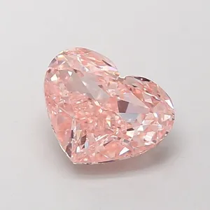 1.5ct HEART Fancy Intense Pink VS1 Coloured Lab diamond
