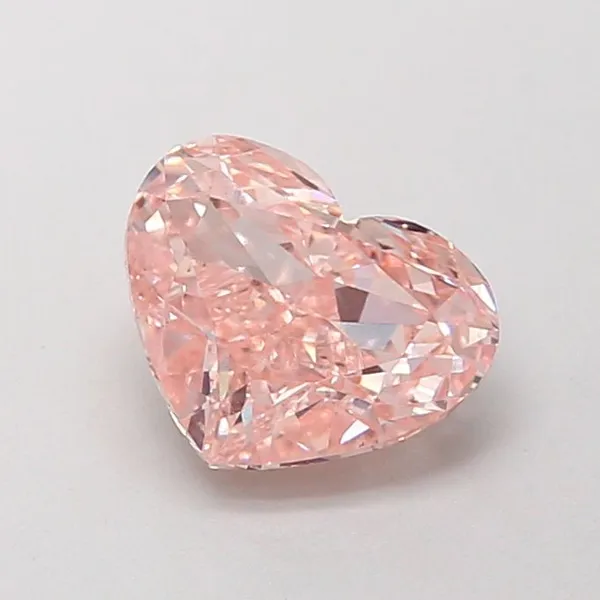 1.5ct HEART Fancy Intense Pink VS1 Coloured Lab diamond