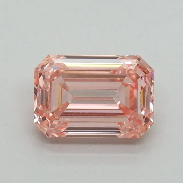 1.01ct EMERALD Fancy Vivid Pink VS1 Coloured Lab diamond