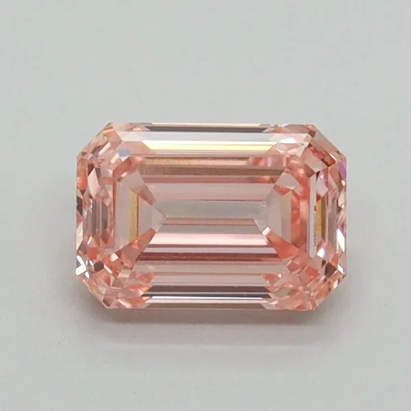 1.01ct EMERALD Fancy Vivid Pink VS1 Coloured Lab diamond