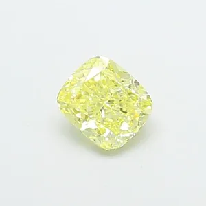 1.28ct CUSHION Fancy Yellow VS1 Coloured Lab diamond