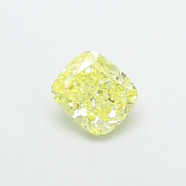 1.28ct CUSHION Fancy Yellow VS1 Coloured Lab diamond