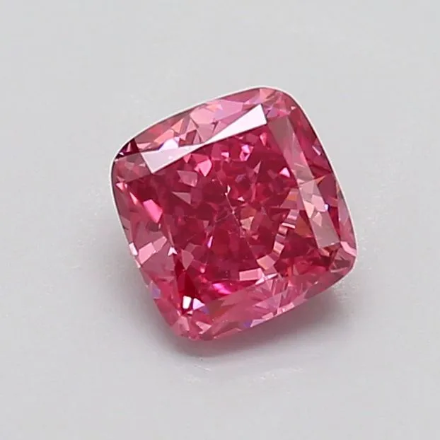 0.78ct CUSHION Fancy Vivid Pink VVS2 Coloured Lab diamond